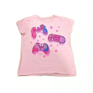 New The Children’s Place Girls Graphic Tee Sz. L-10/12 pink “video games” NWOT